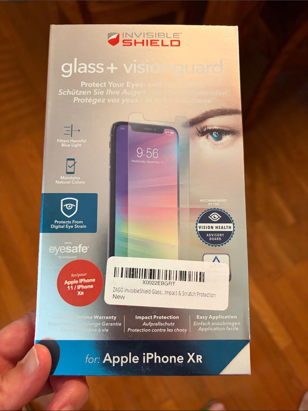 Glass+ VisionGuard Screen Protector for Apple iPhone XR - Blue